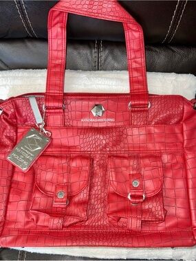 Thinkgeek
ThinkGeek Red Crocodile handbag of holding Women's Zip Top Inner Pocke